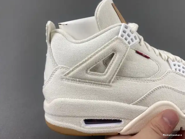 MaikeSneakers AO2571-100 x Air Jordan 'White' 4 Levi's 0323